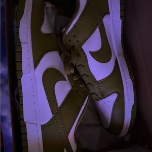 Nike Olive and White Athletic Shoes